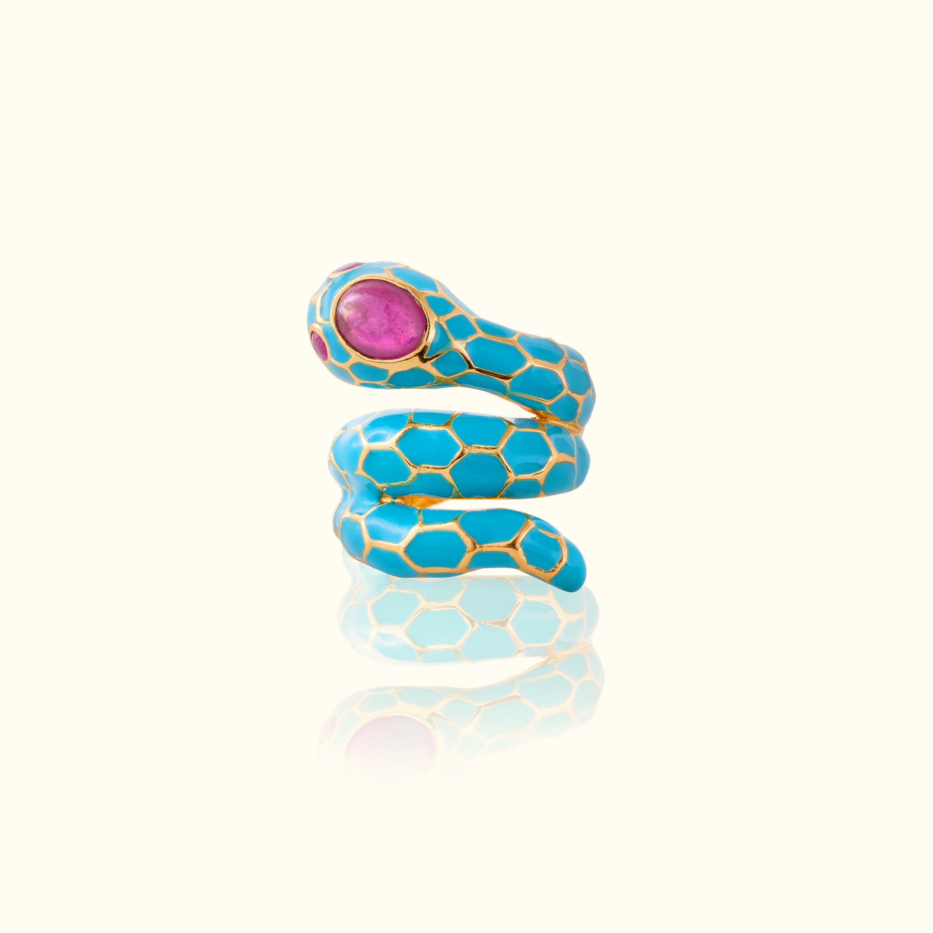 Anakonda Snake Turquoise Ring