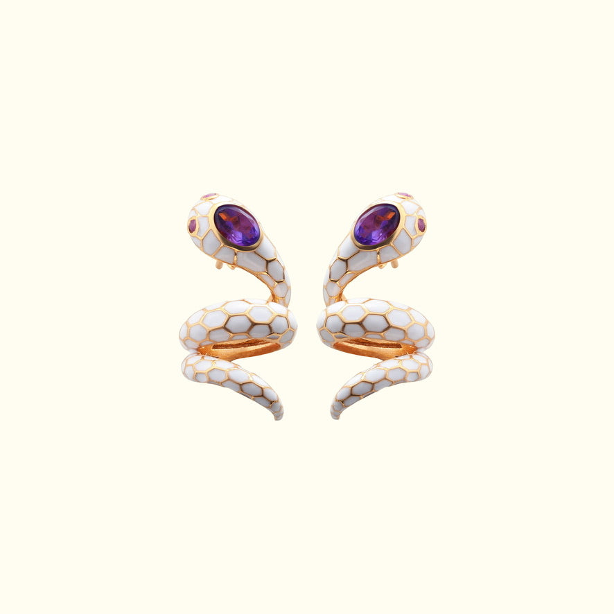 Anakonda Snake Ivory Earrings