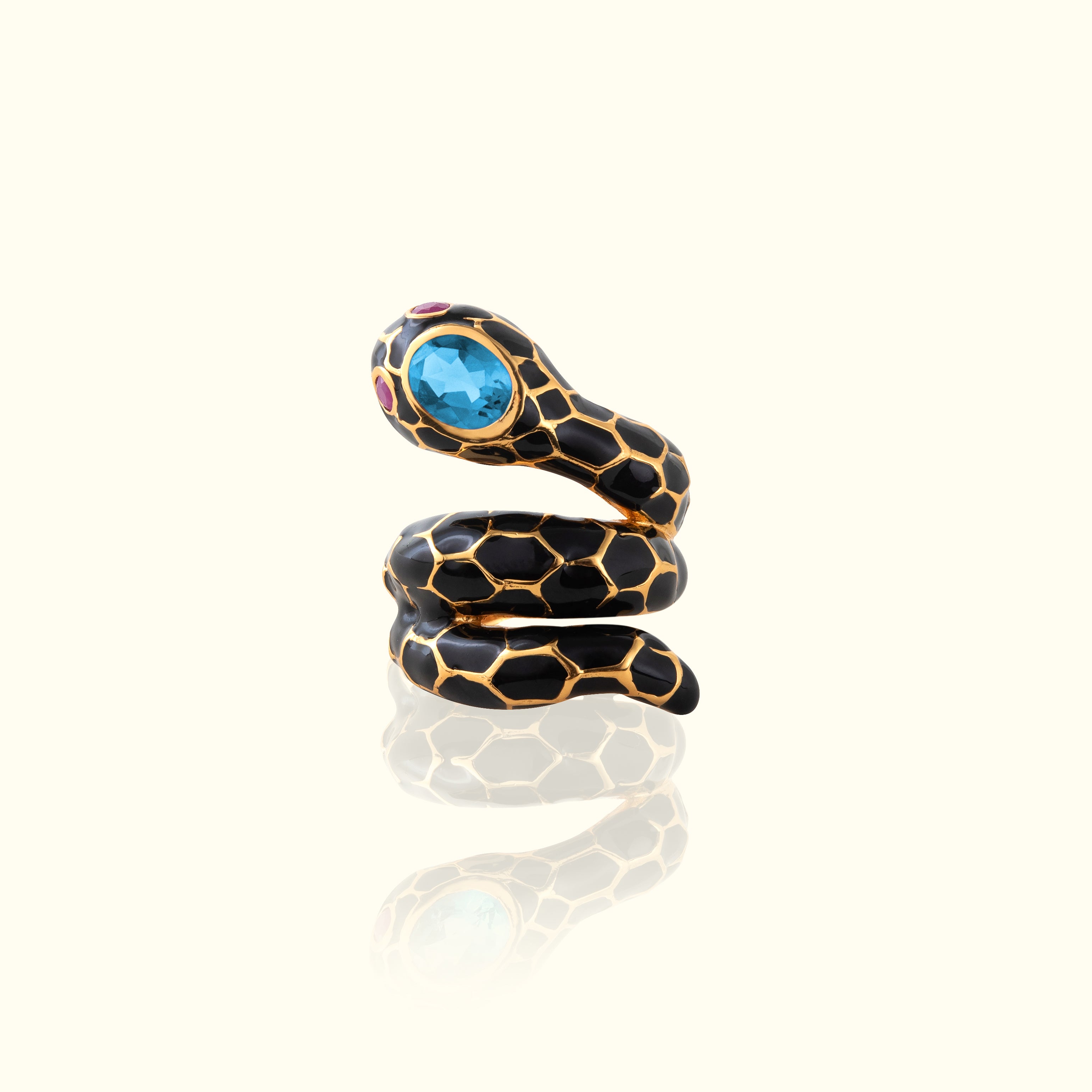 Anakonda Snake Black Ring