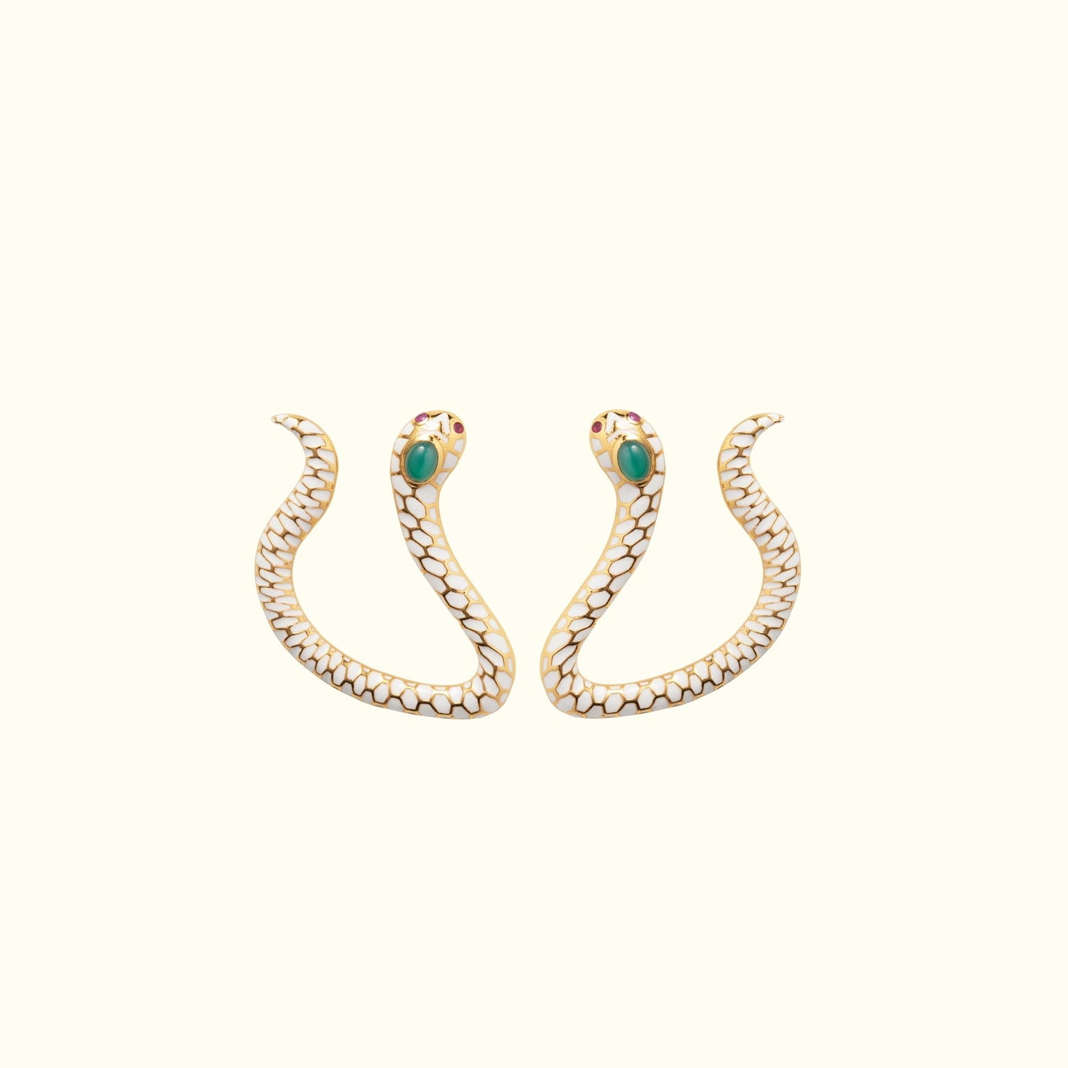 Anakonda Snake Ivory Earrings V2