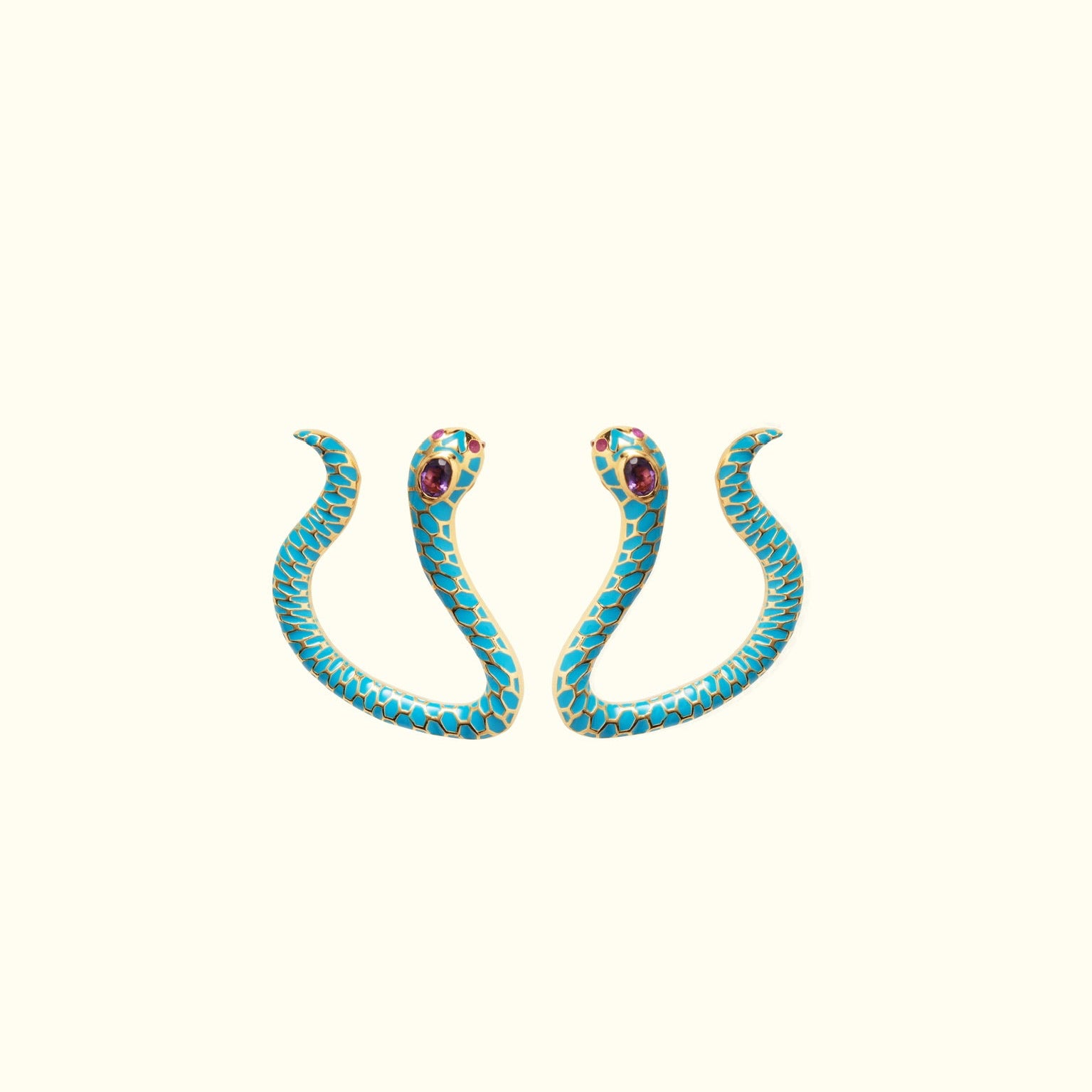 Anakonda Snake Turquoise Earrings V2