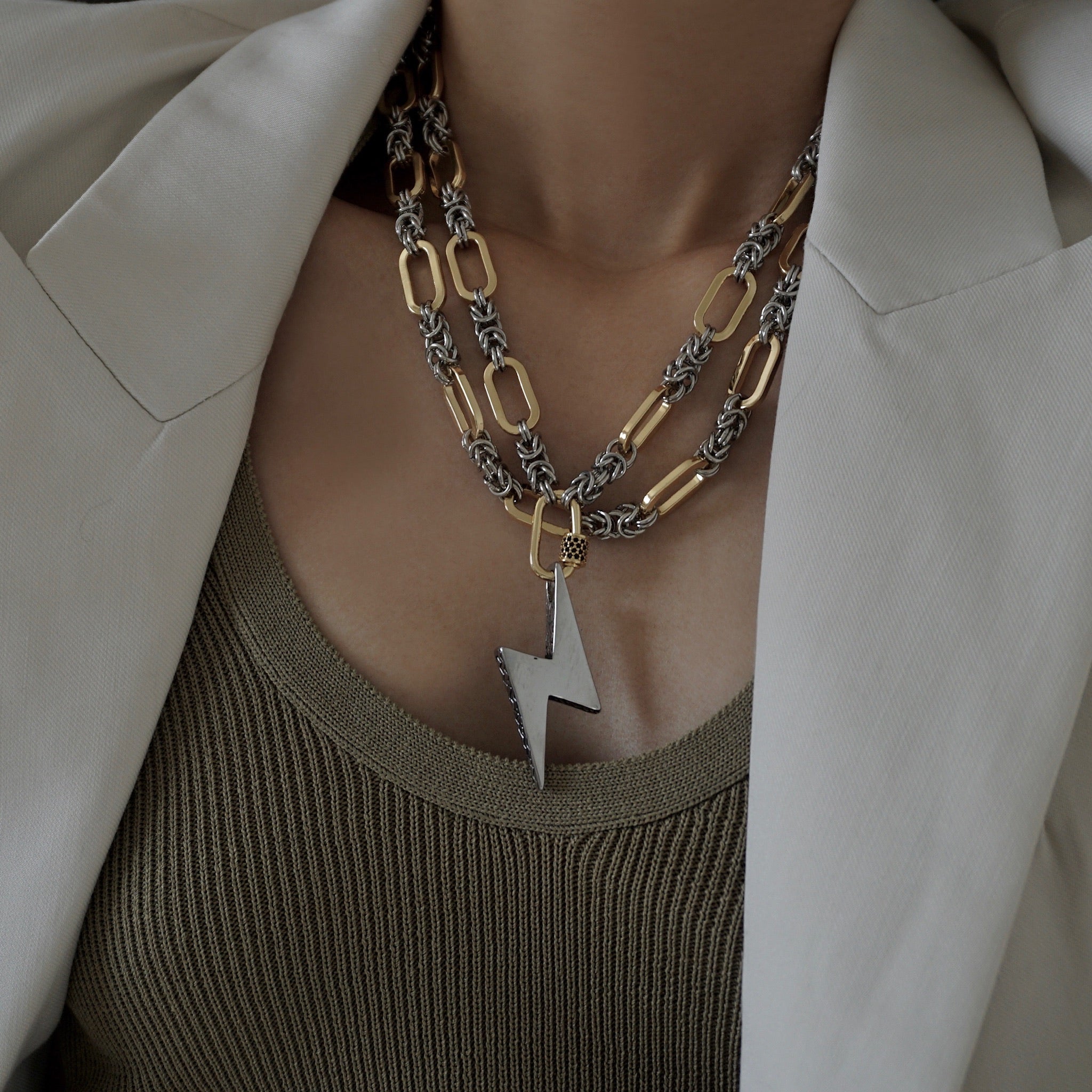 DEJA VU - Bolt (silver) Necklace