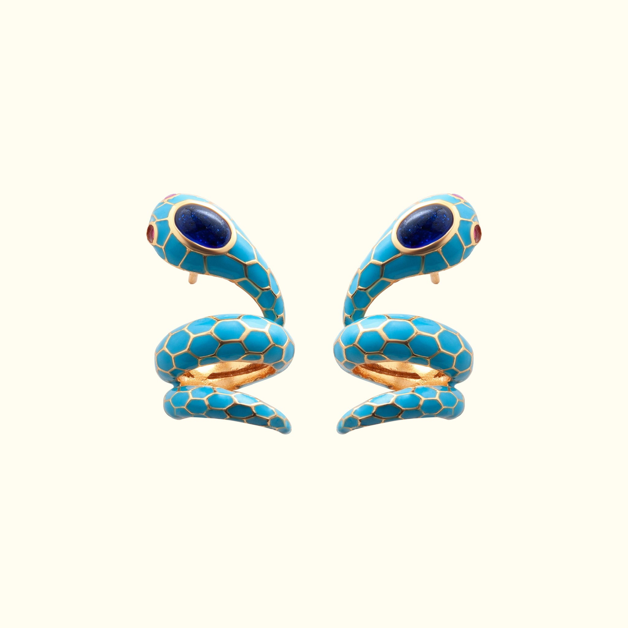 Anakonda Snake Turquoise Earrings