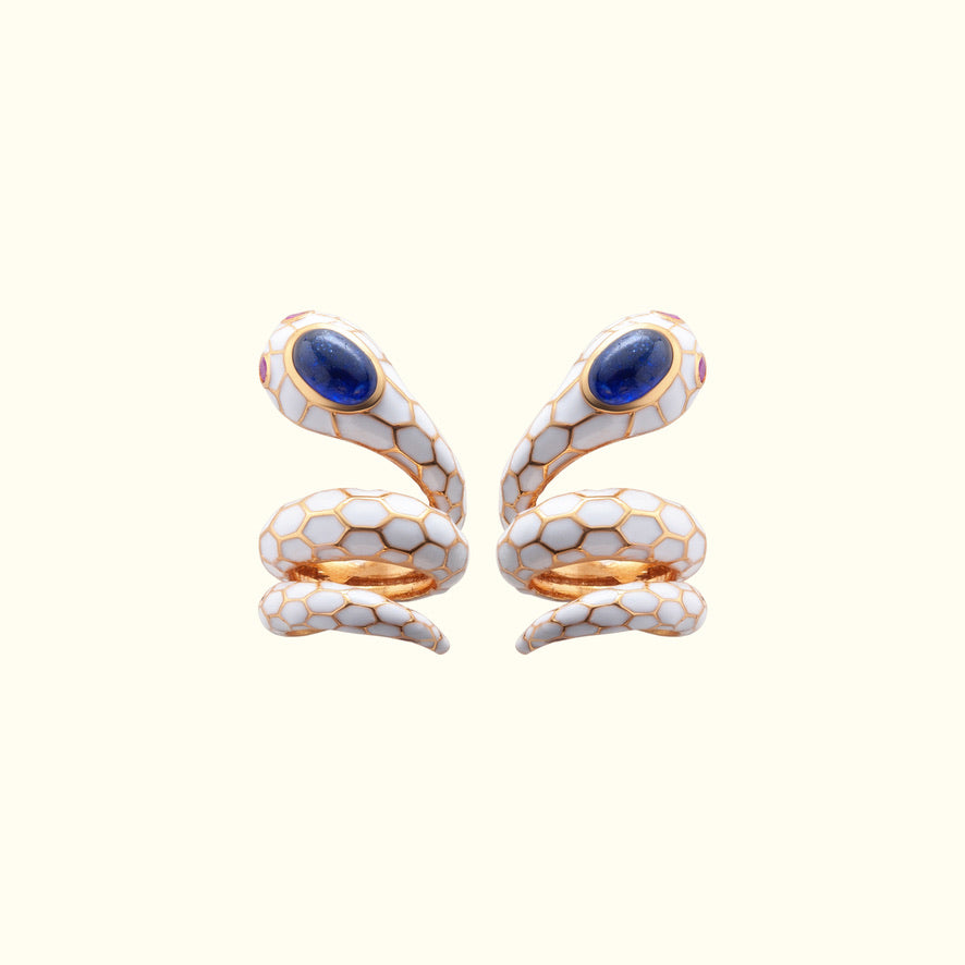 Anakonda Snake Ivory Earrings