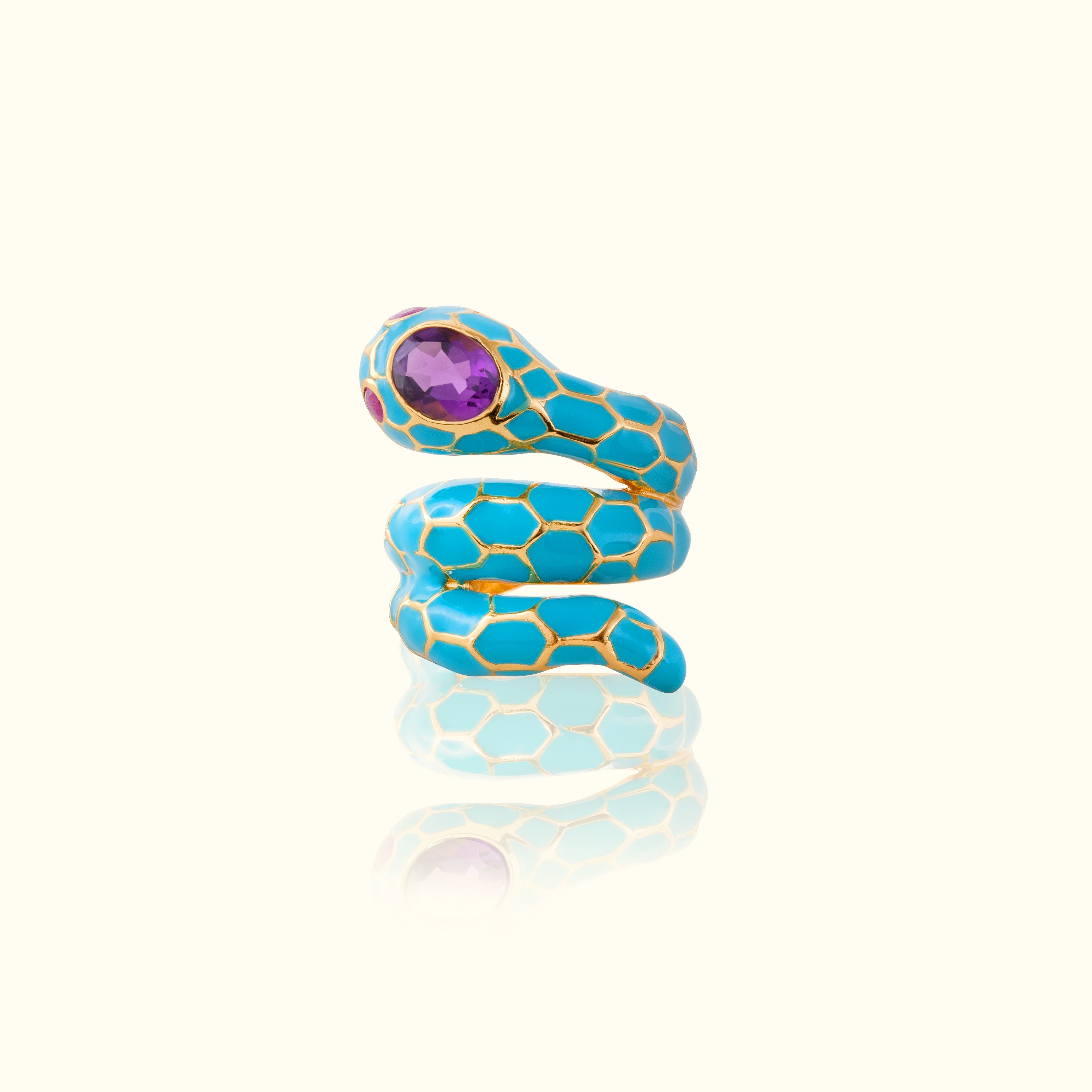 Anakonda Snake Turquoise Ring