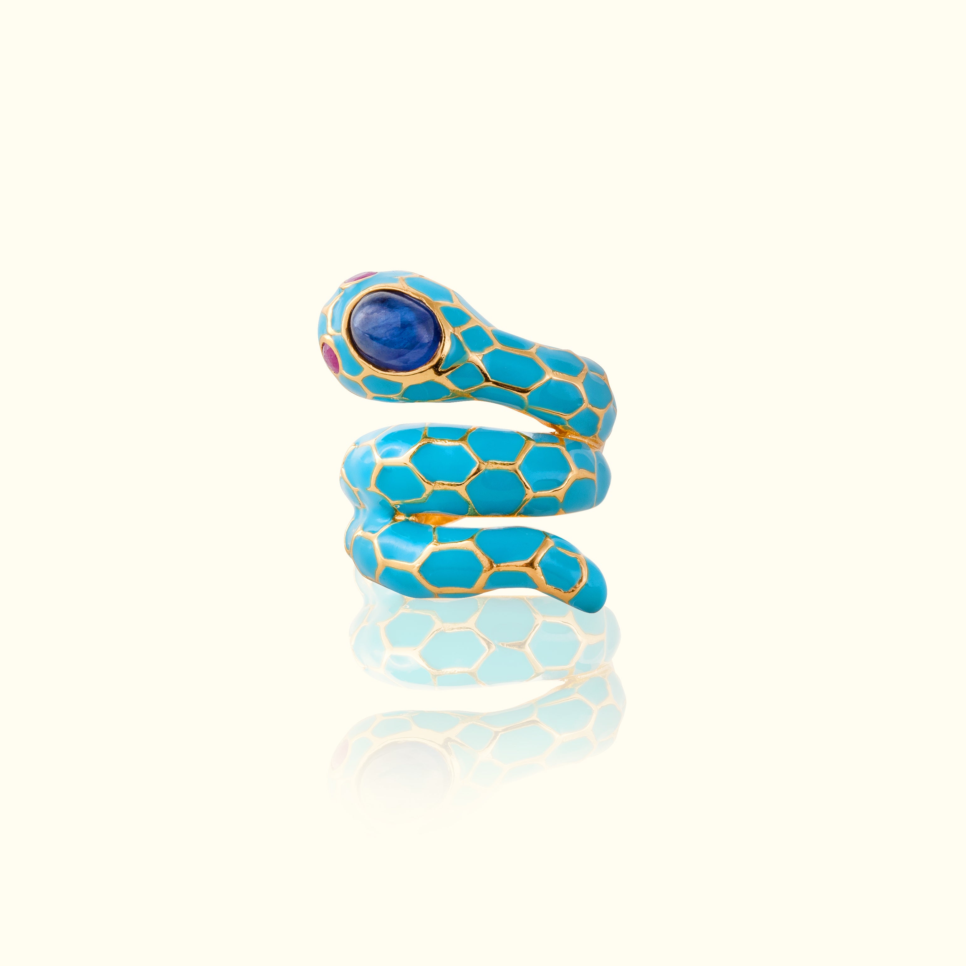 Anakonda Snake Turquoise Ring