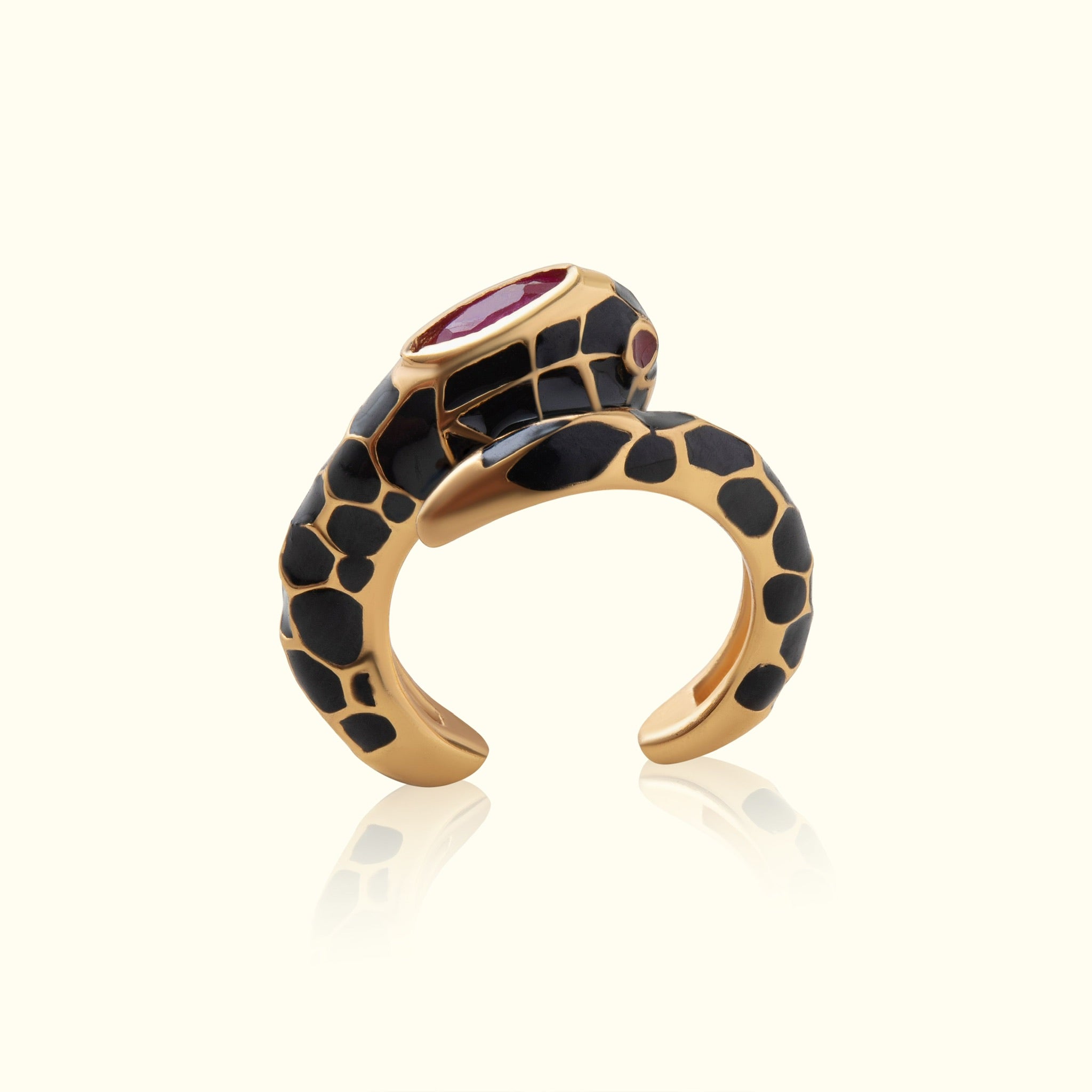 Anakonda Snake Black Earcuff