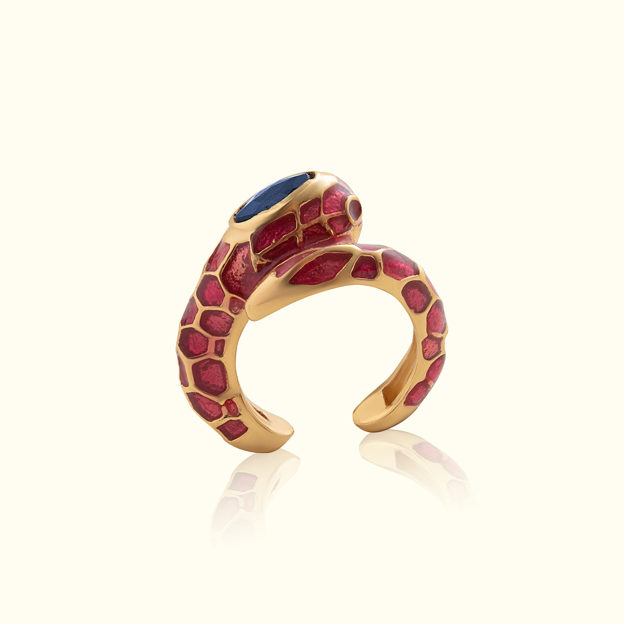 Anakonda Snake Burgundy Earcuff