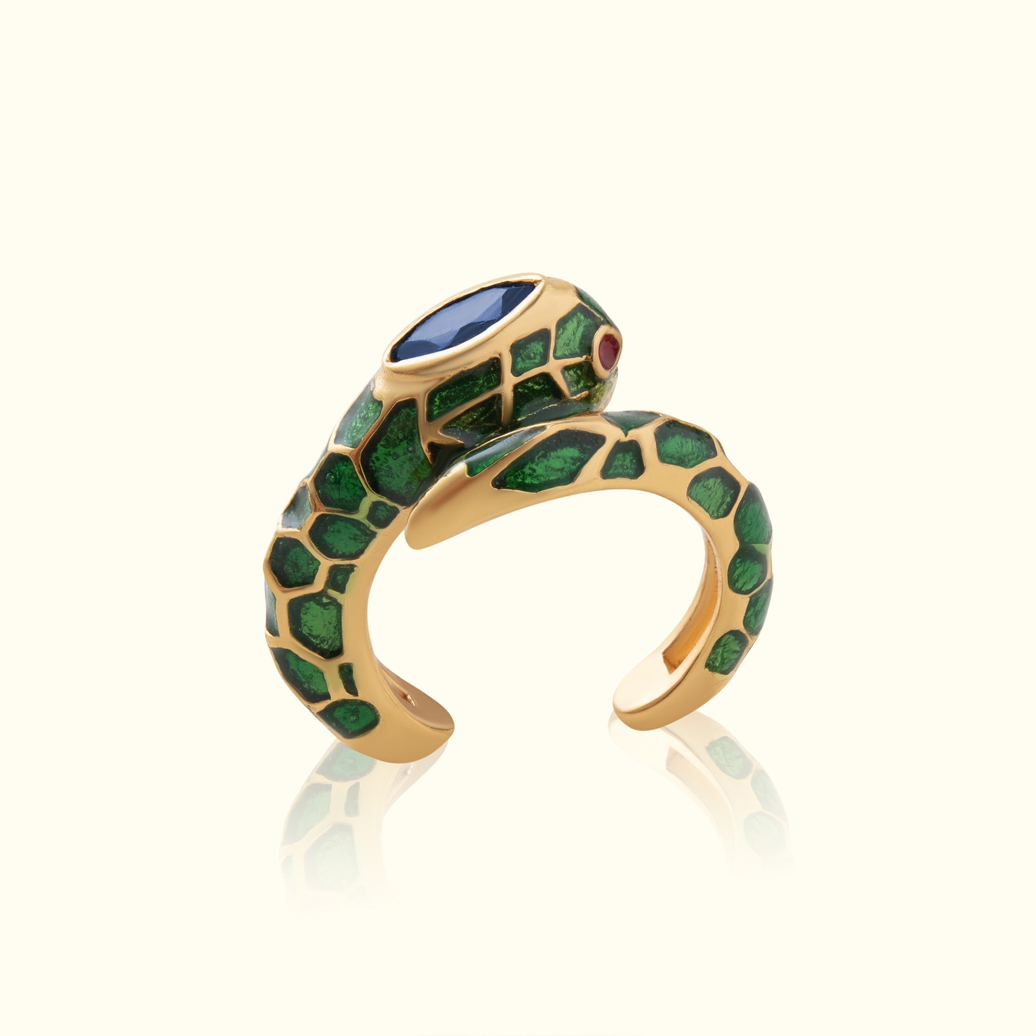 Anakonda Snake Green Earcuff