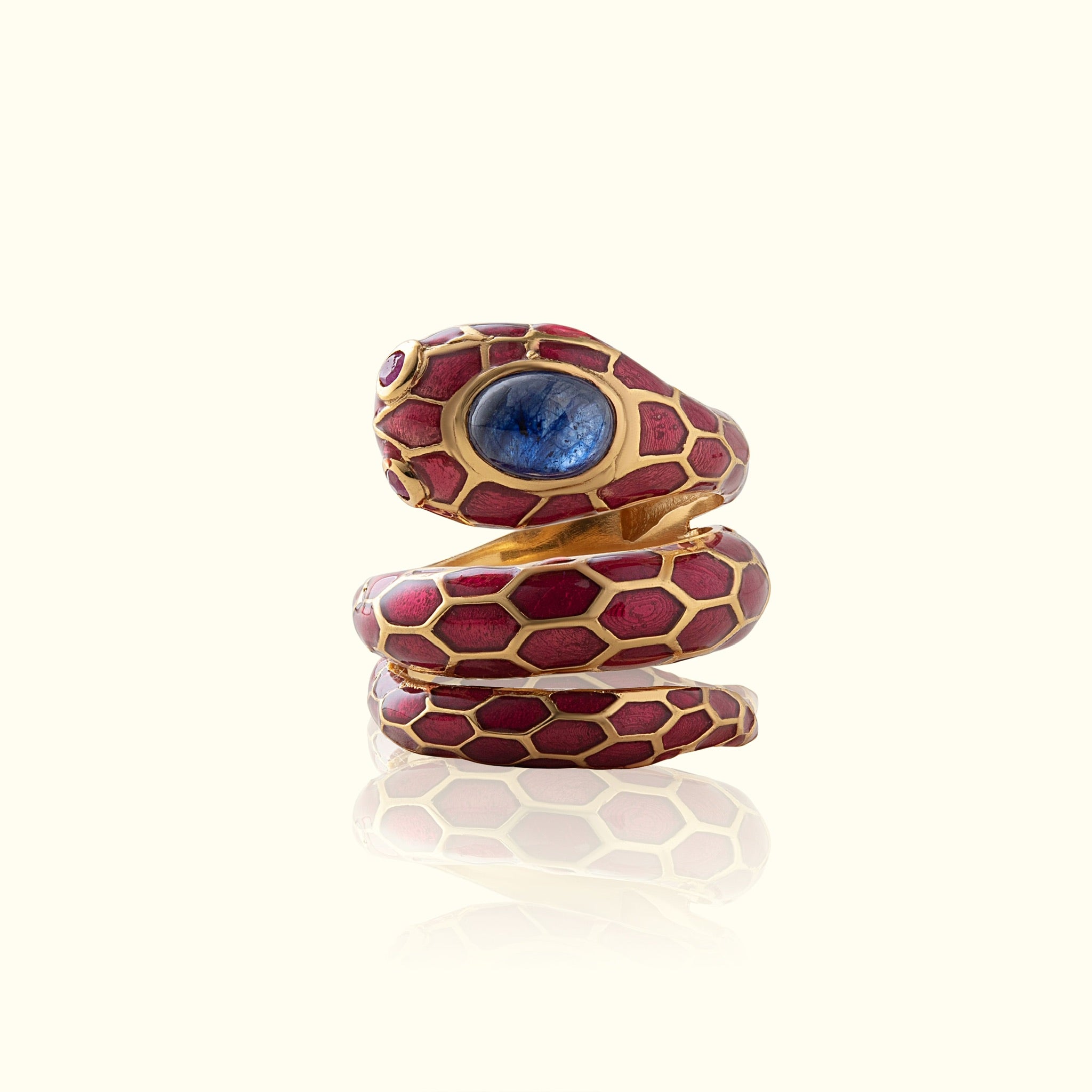 Anakonda Snake Burgundy Ring V2