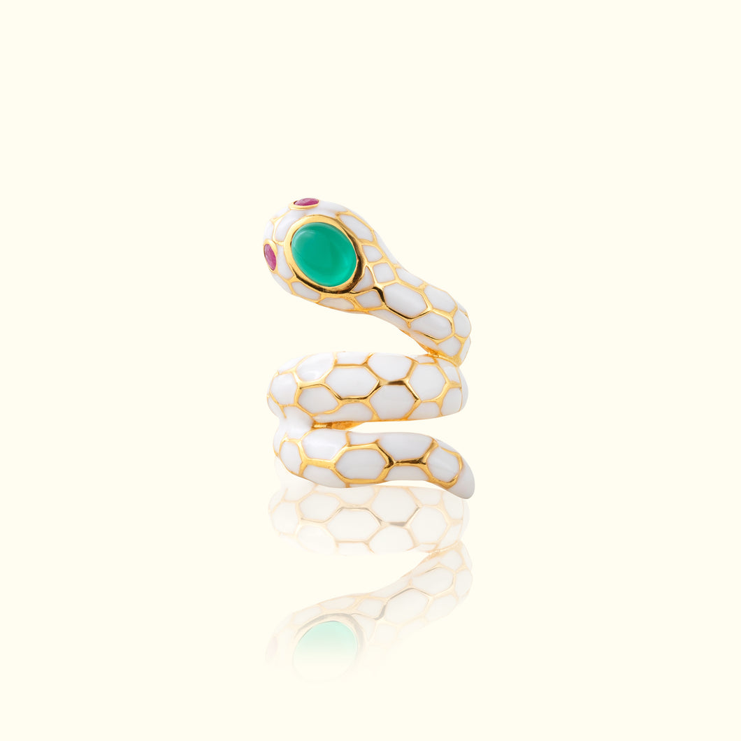 Anakonda Snake Ivory Ring