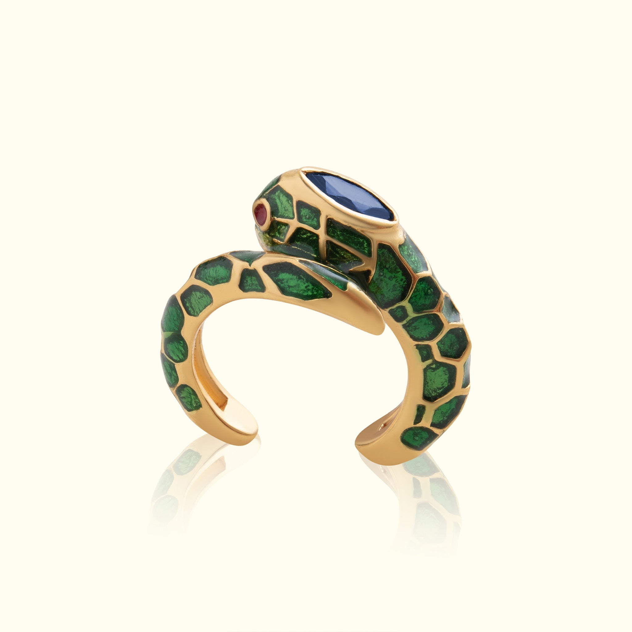 Anakonda Snake Green Earcuff