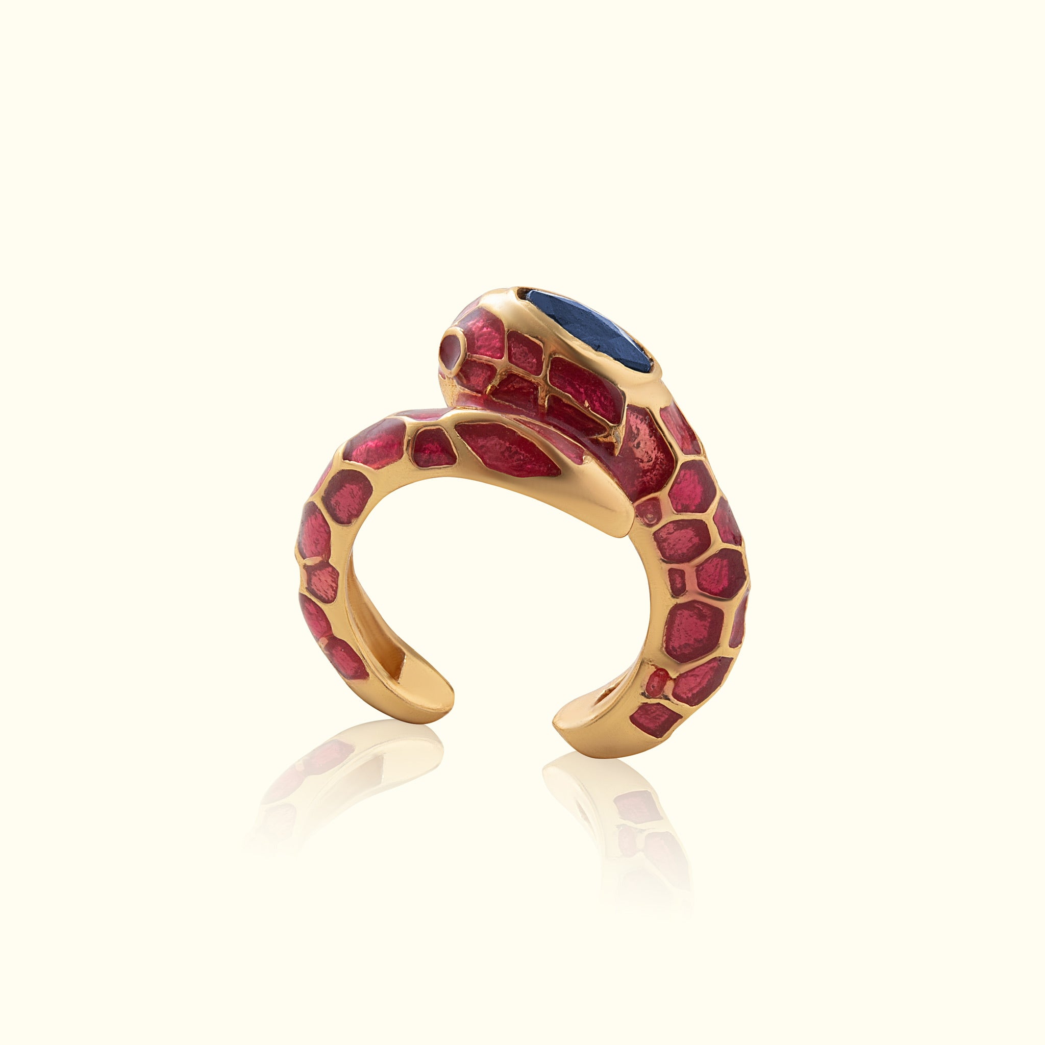 Anakonda Snake Burgundy Earcuff