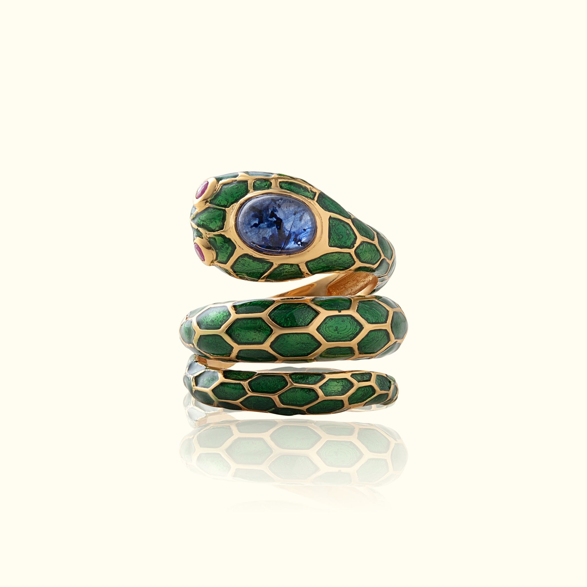Anakonda Snake Green Ring V2