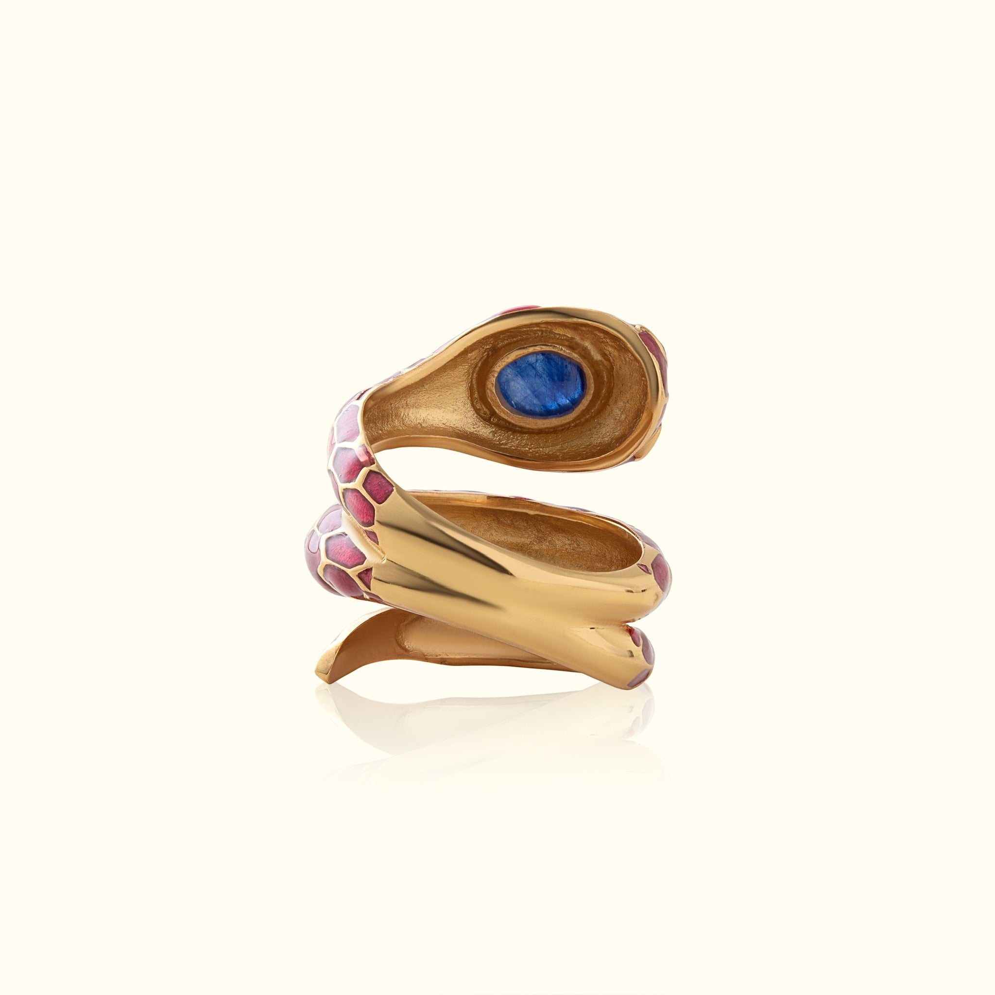 Anakonda Snake Burgundy Ring V2